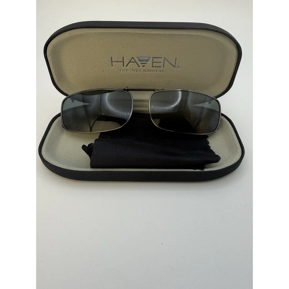 Haven Fits Over Sunwear Sunglasses REC 15 52 Polarized‎ Optify w/ Case New
